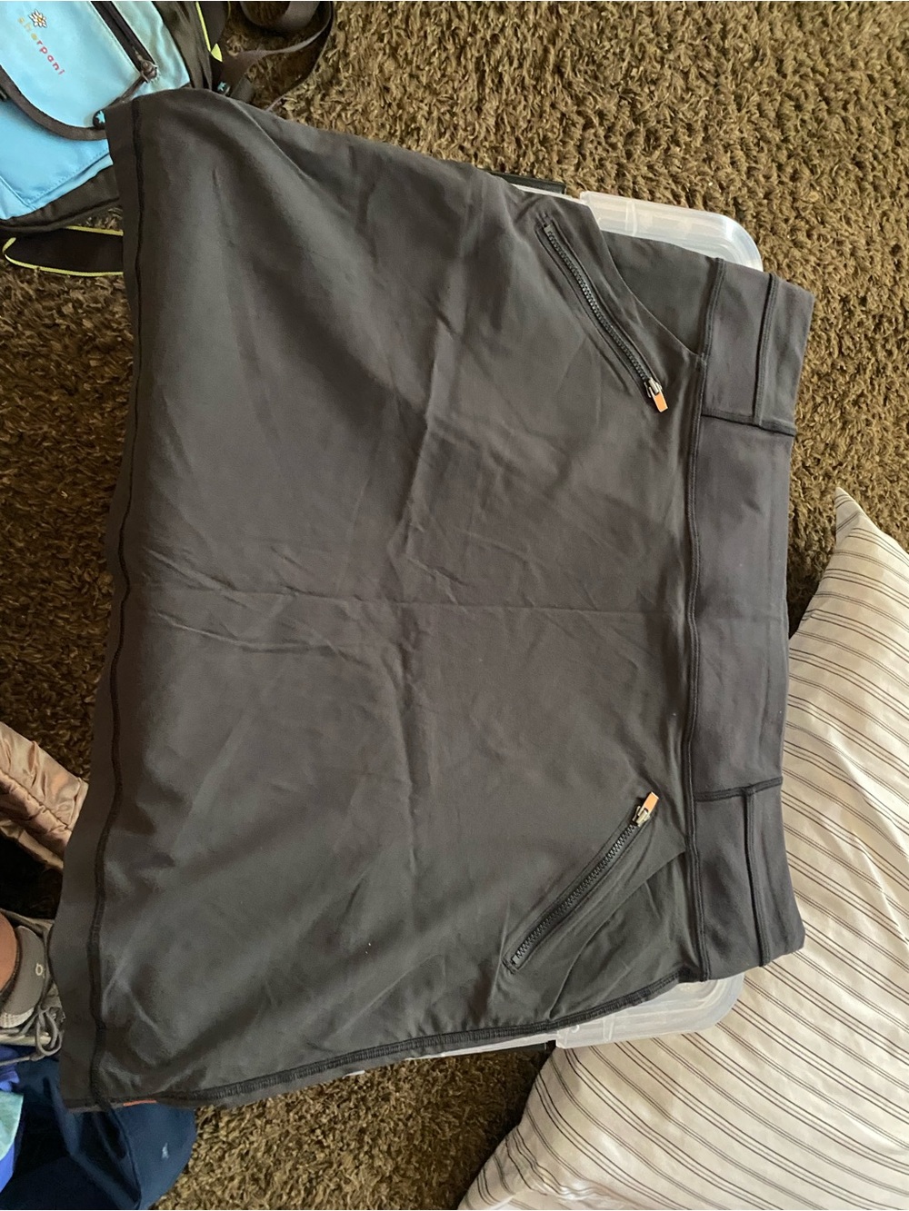 Lucy Black Mini Skirt with Zip Pockets